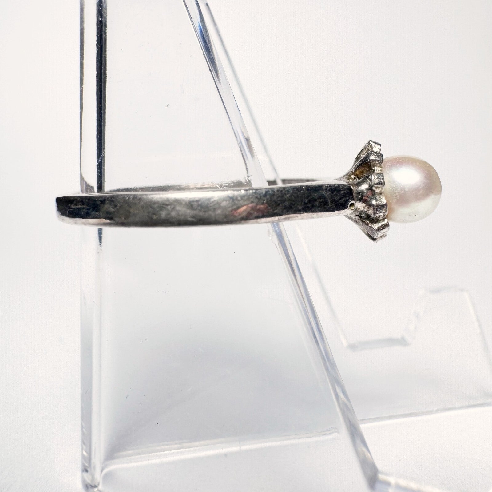 Ring 925er Silber (gestempelt) Größe 56 mit Perle 2,16g2