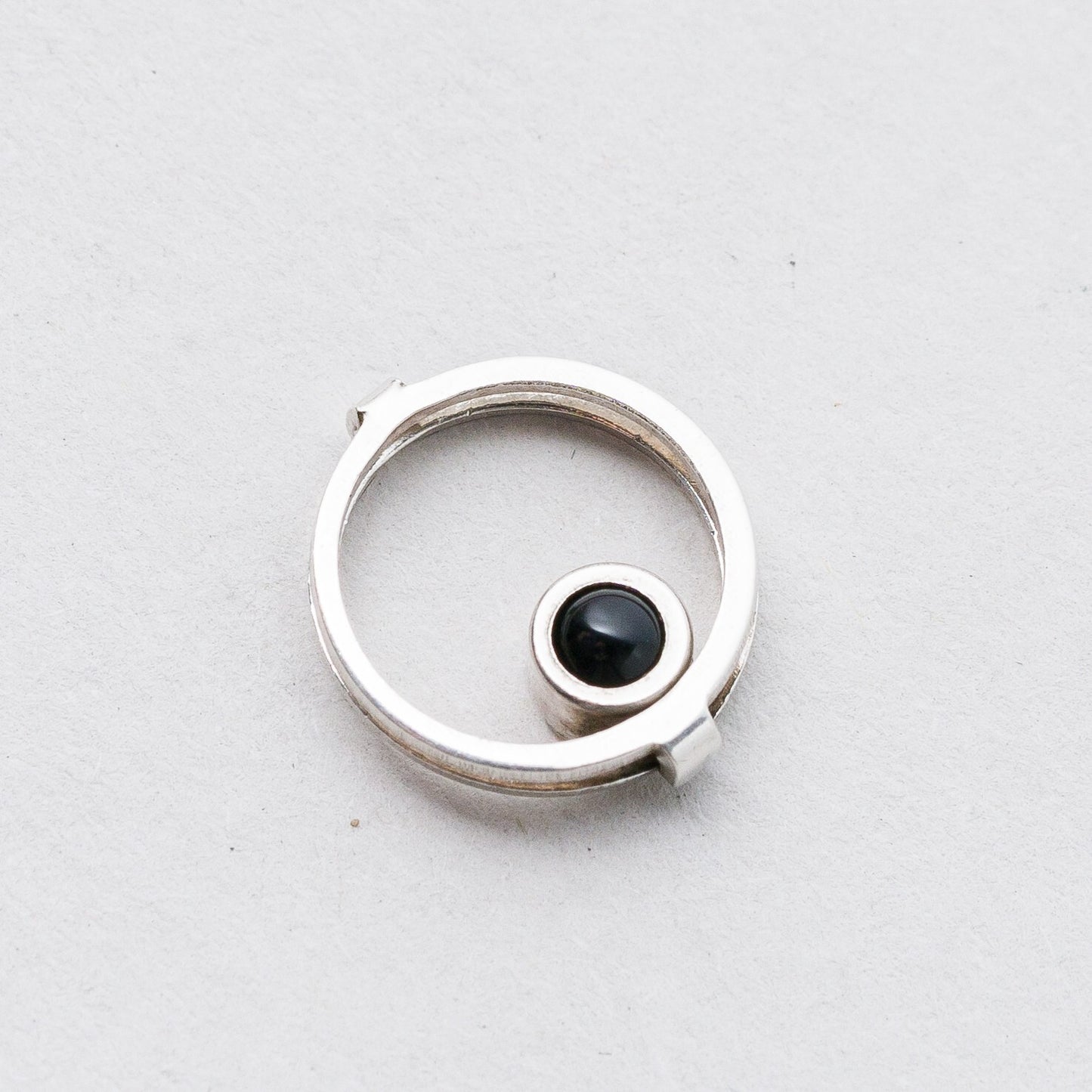 Silber Anhänger Kettenanhänger Schwarzer Stein 1 cm 0,55 g2