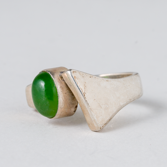 Ring Grüner Stein Silber 6,63 g Größe 52 (16,5 mm Ø)0