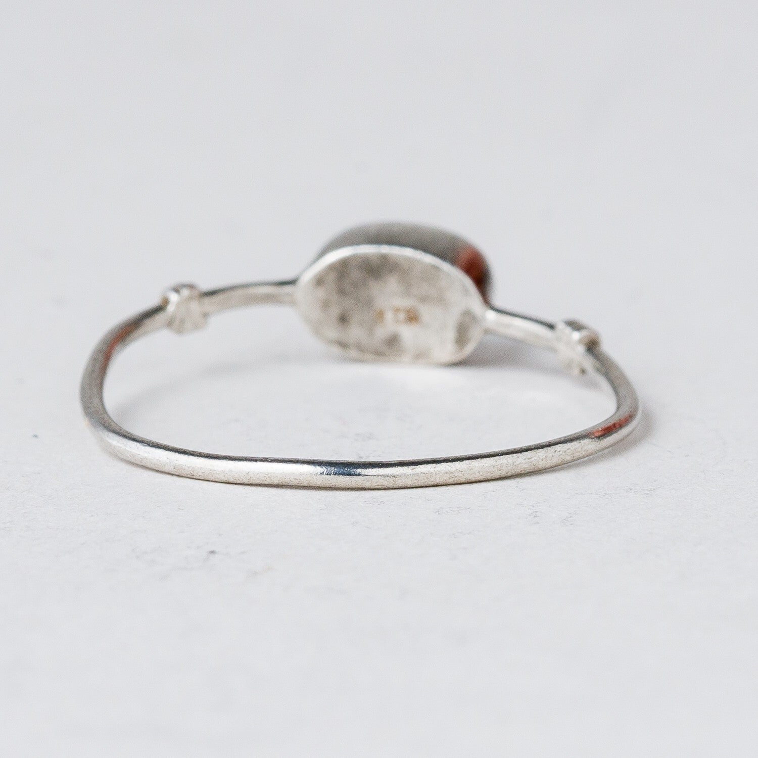 Silber Ring 925 Blauer Stein Größe 55 (17,5 mm Ø) 0,81 g3