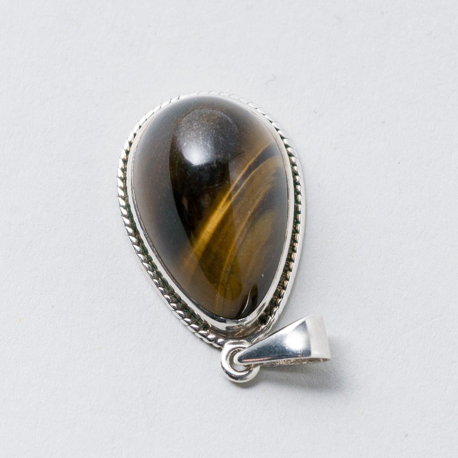 Silber Anhänger Tigerauge 3,1 cm 4,49 g1