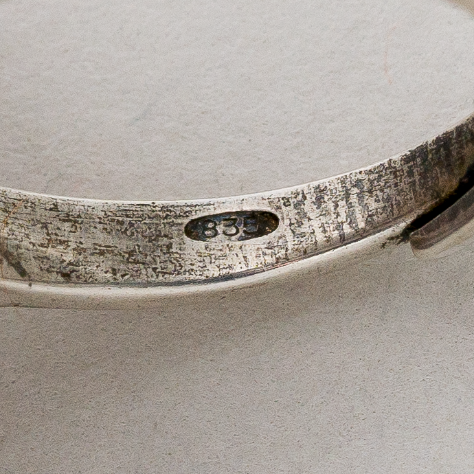 Ring Blaue Steine 835er Silber 2,5 g Größe flexibel3