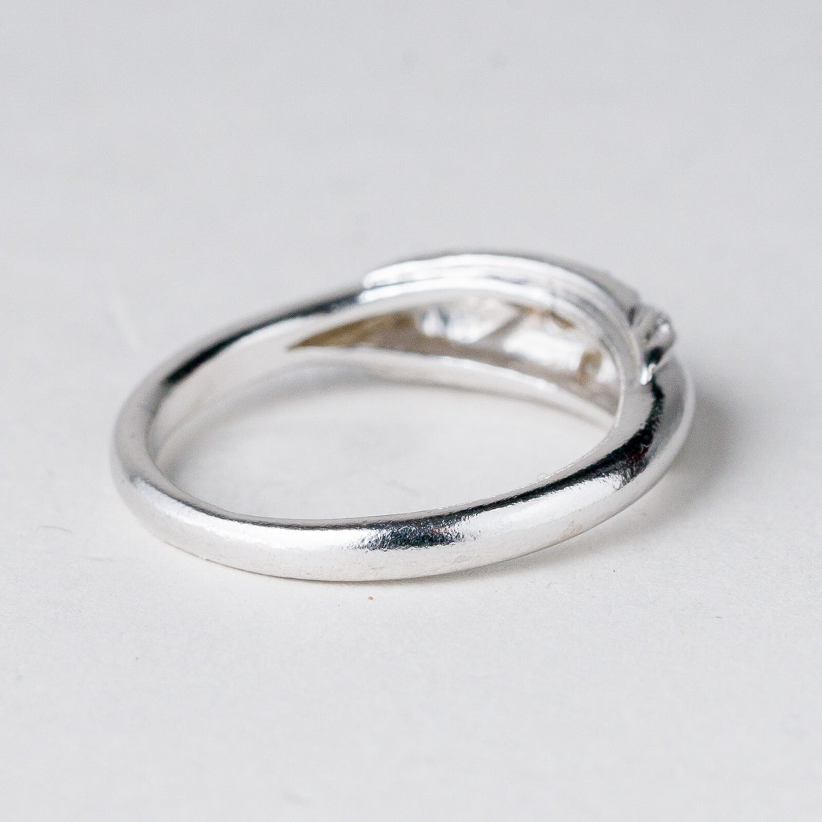 Silber Ring 925 Weiße Steine Größe 54 (17,2 mm Ø) 2,88 g4