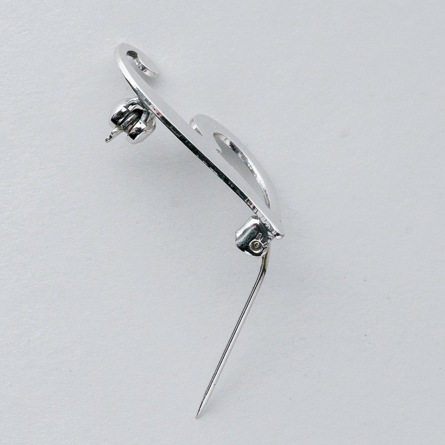 Silber Brosche Spange 835 "J" 2,14 g4