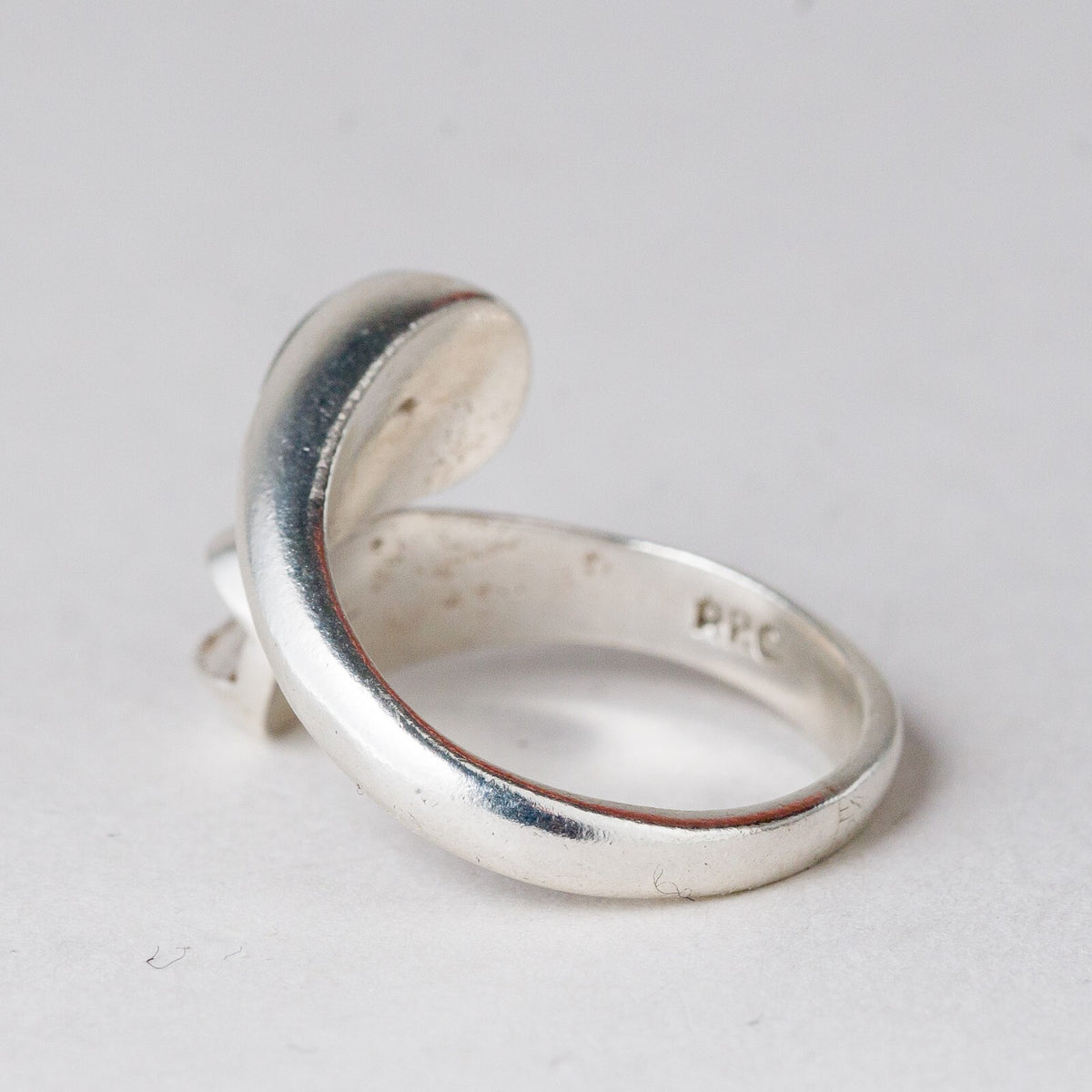 Silber Ring 925 Grüner Stein Größe flexibel ca. 55 5,59 g2