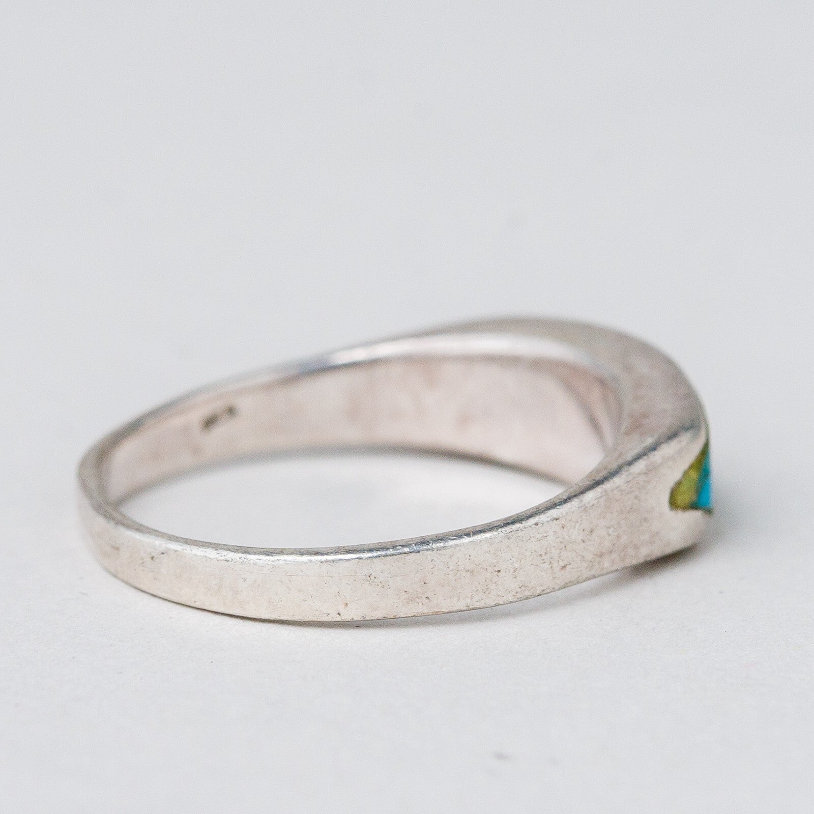 Silber Ring 925 Blauer Stein Größe 56 (17,8 mm Ø) 2,66 g4