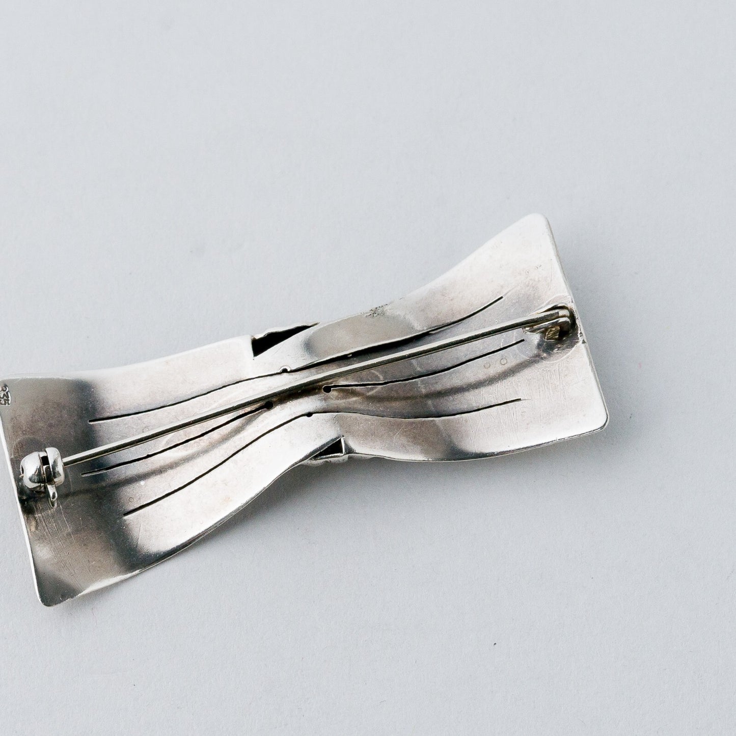 Silber Brosche Spange 835 Schleife 7,76 g3