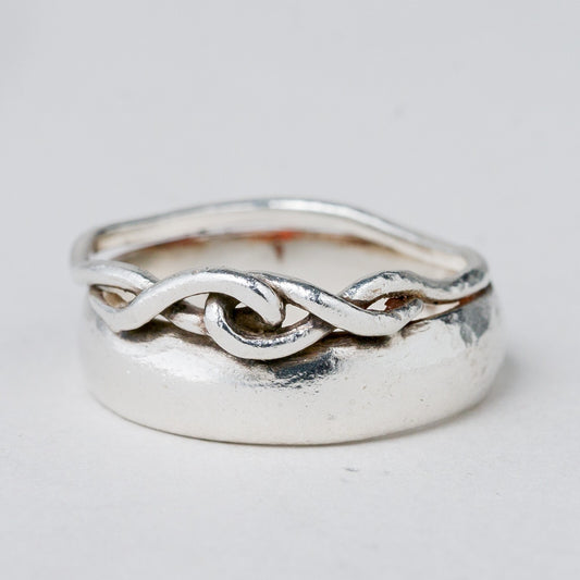Silber Ring 925 Größe 53 (16,8 mm Ø) 5,48 g0