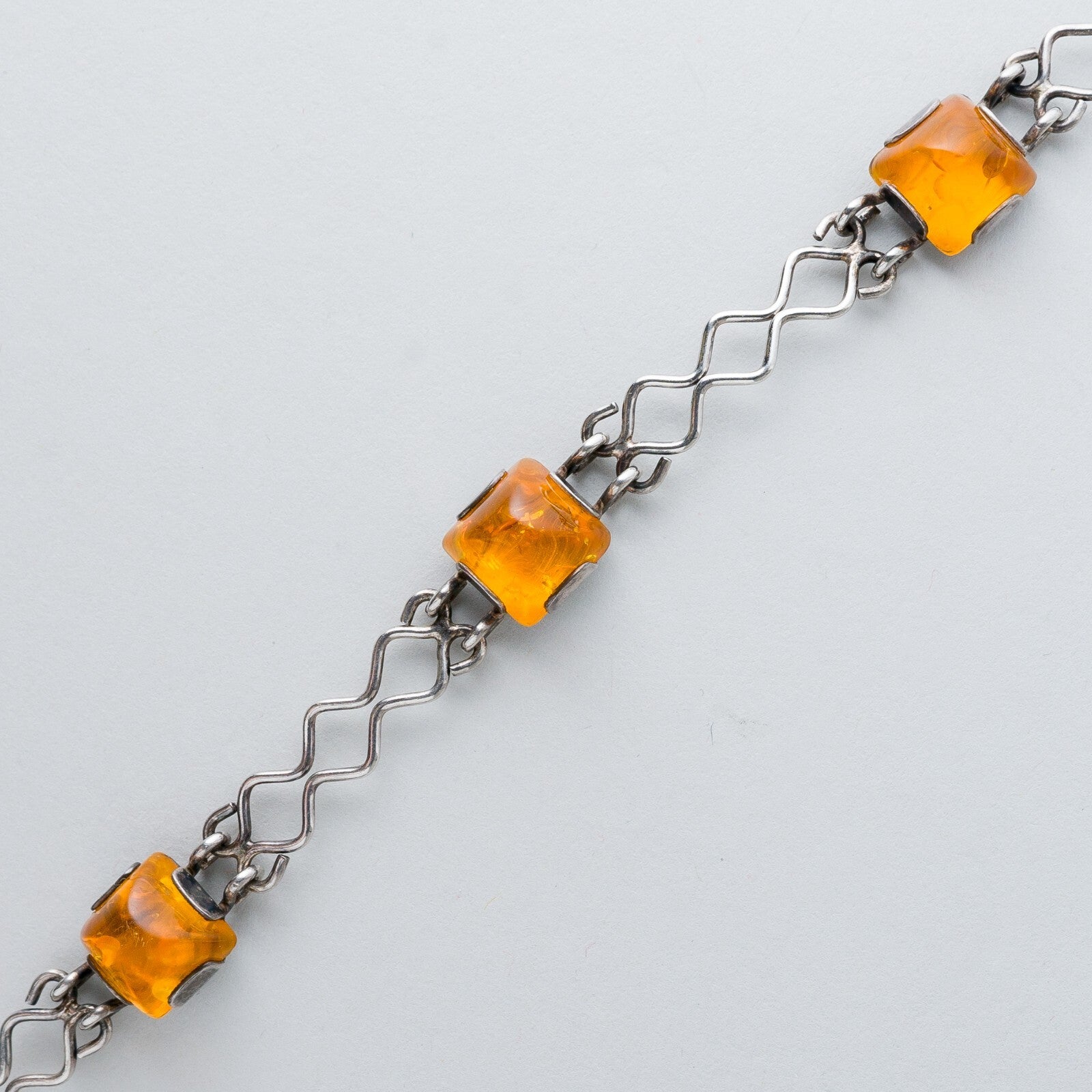 Silber Armband 835 Bernstein 21 cm 10,73 g3
