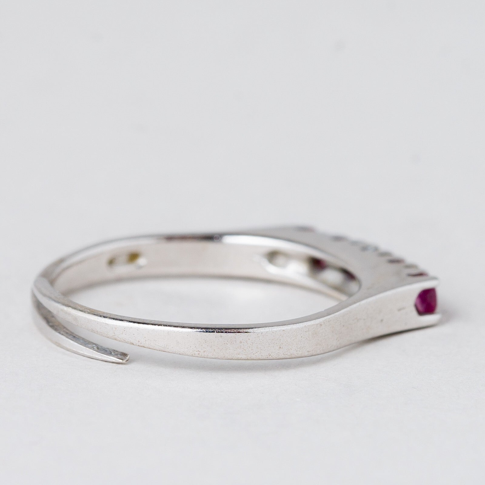 2 x Ring Blau und Rote Stein 4,61 g 835er Silber Größe flexibel ca. 603