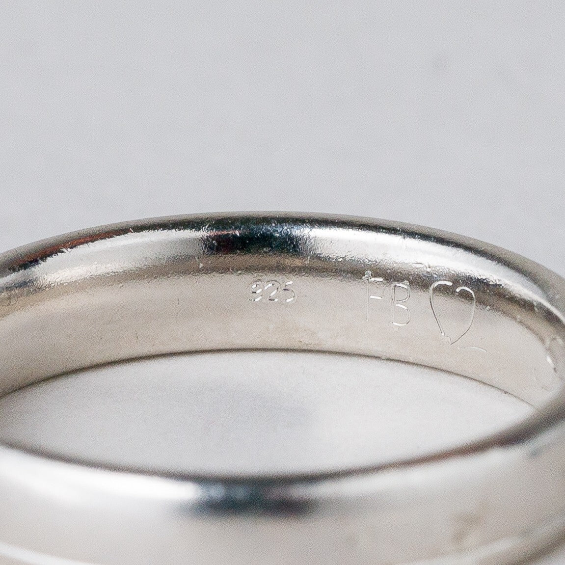 Silber Ring 925 Gravur innen Größe 66 (21,0 mm Ø) 6,44 g6