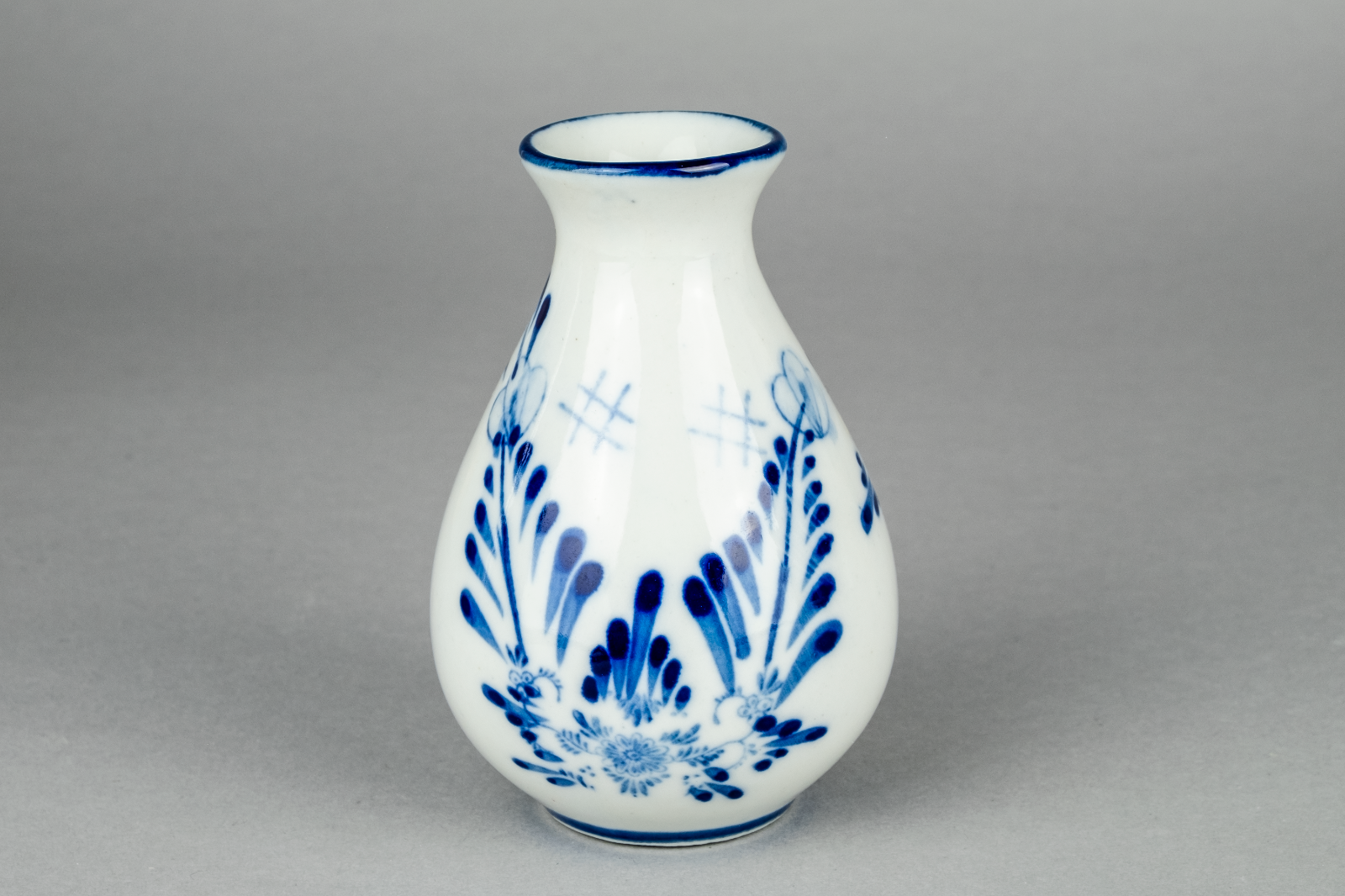 Vase Windmühle 11 cm Blaue Unterglasur2