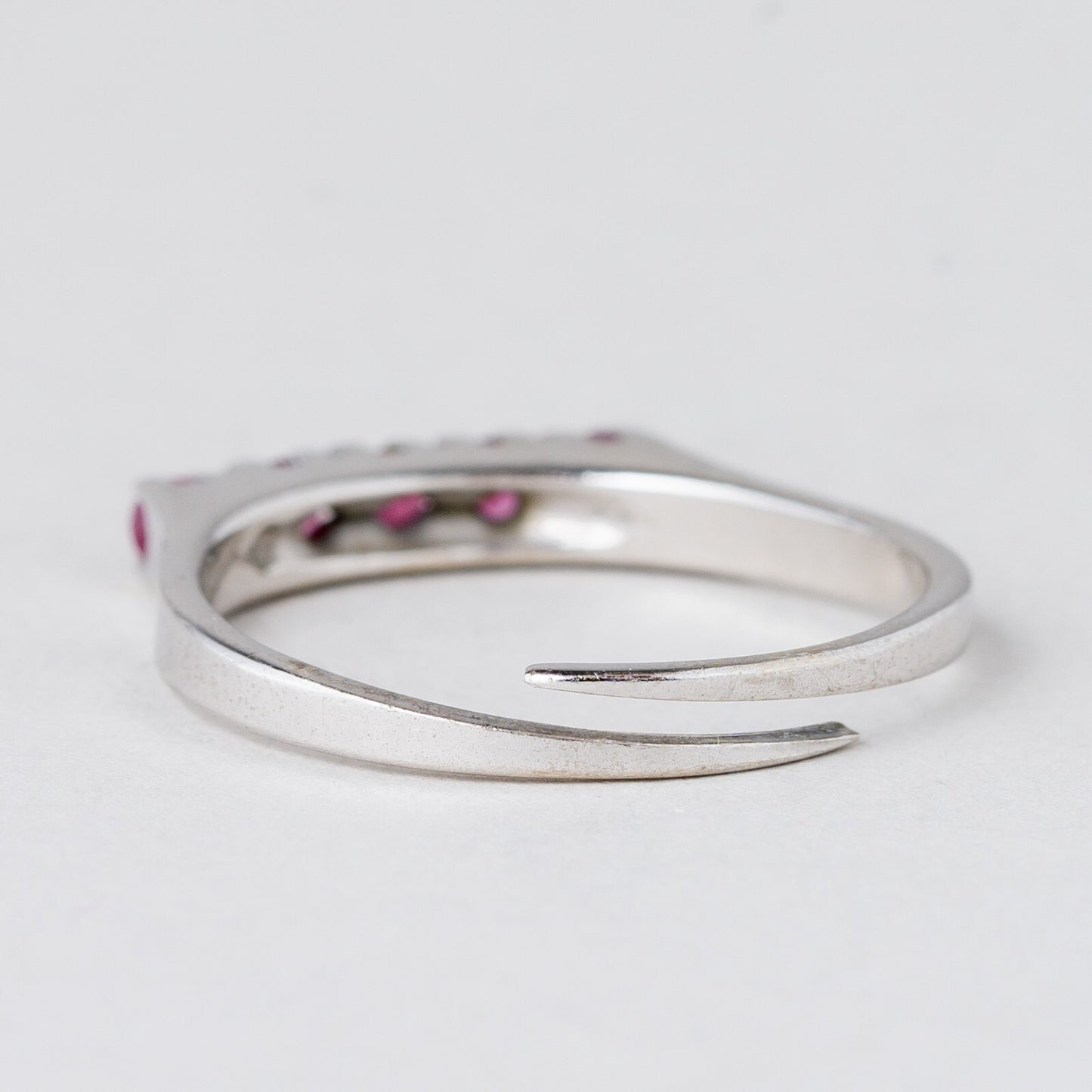 2 x Ring Blau und Rote Stein 4,61 g 835er Silber Größe flexibel ca. 604