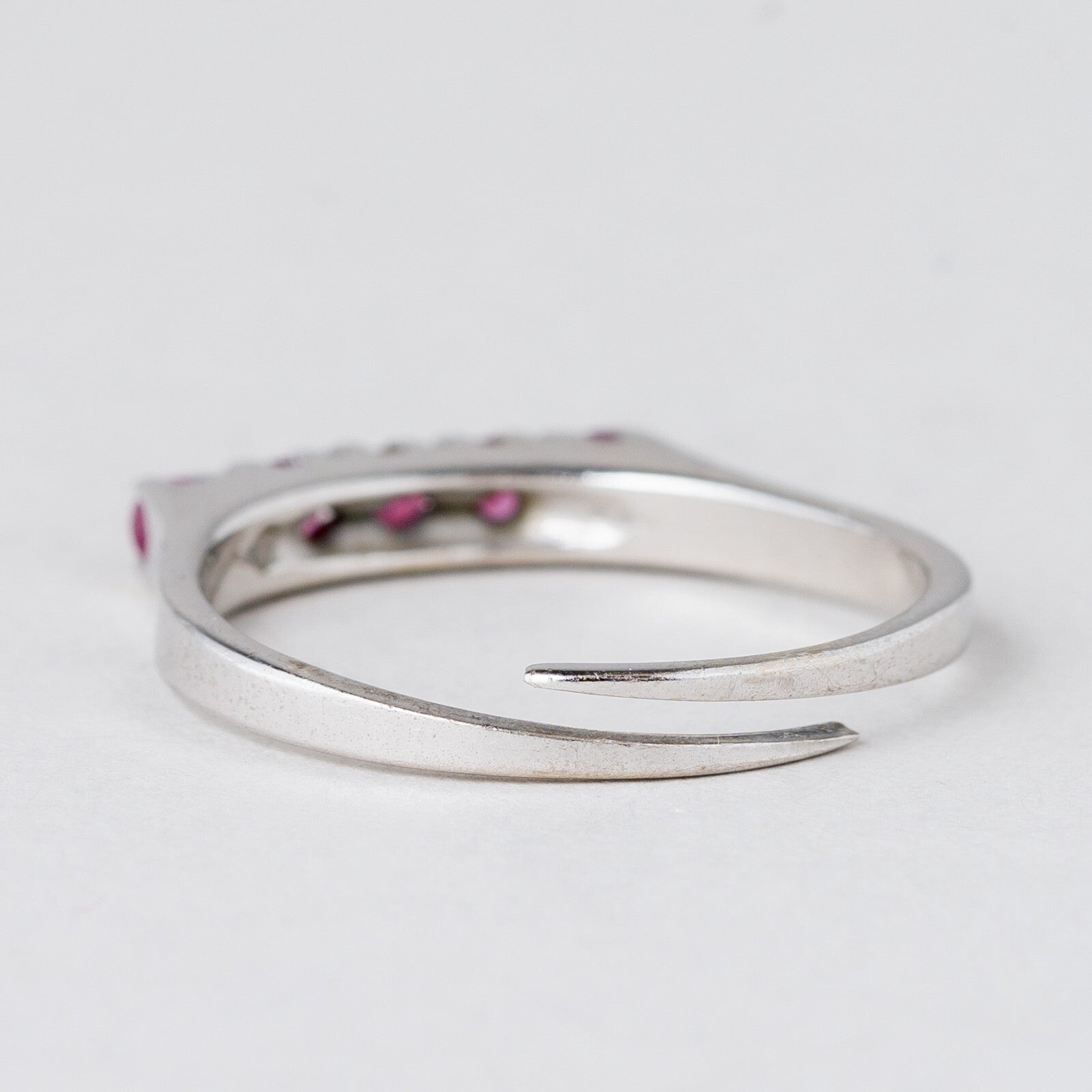 2 x Ring Blau und Rote Stein 4,61 g 835er Silber Größe flexibel ca. 604