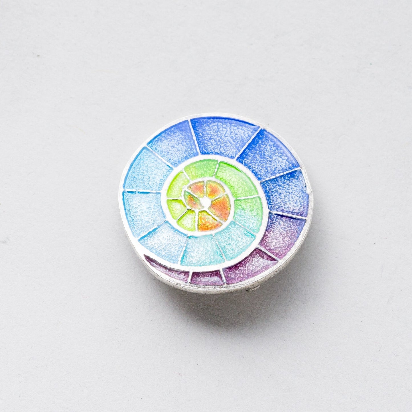 Brosche Silber Muschel bunt 2,7 cm 8,94 g1