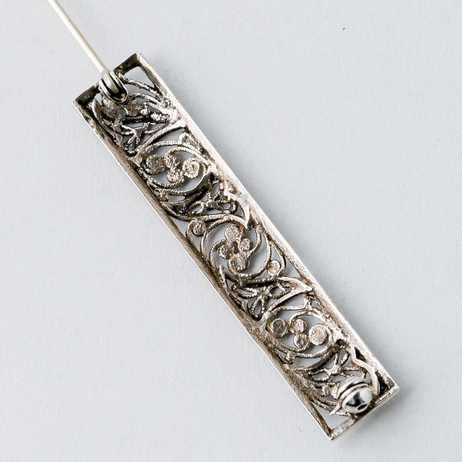 Silber Brosche Spange Floral Filigran 2,84 g4