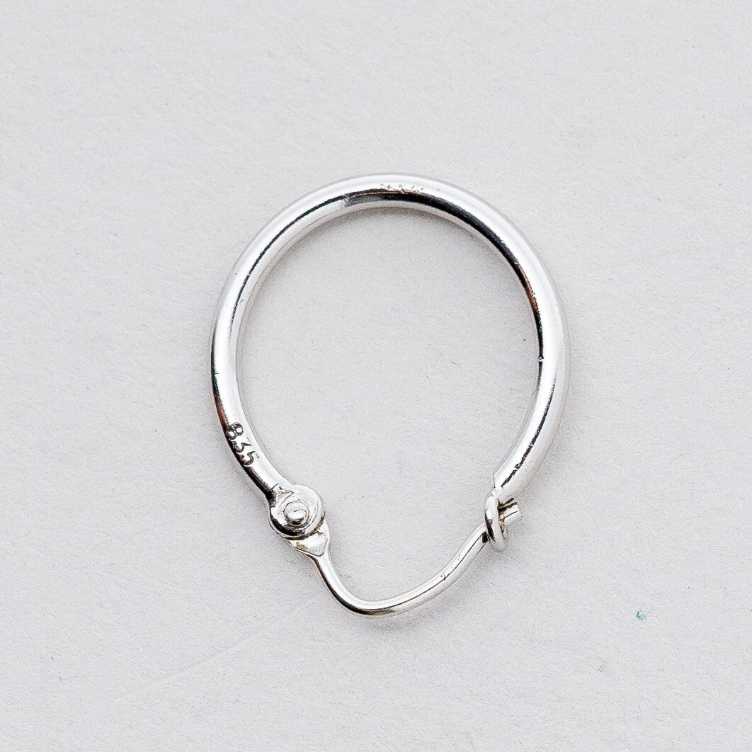 Einzelner Ohrring Creole 835 Silber 0,79 g4