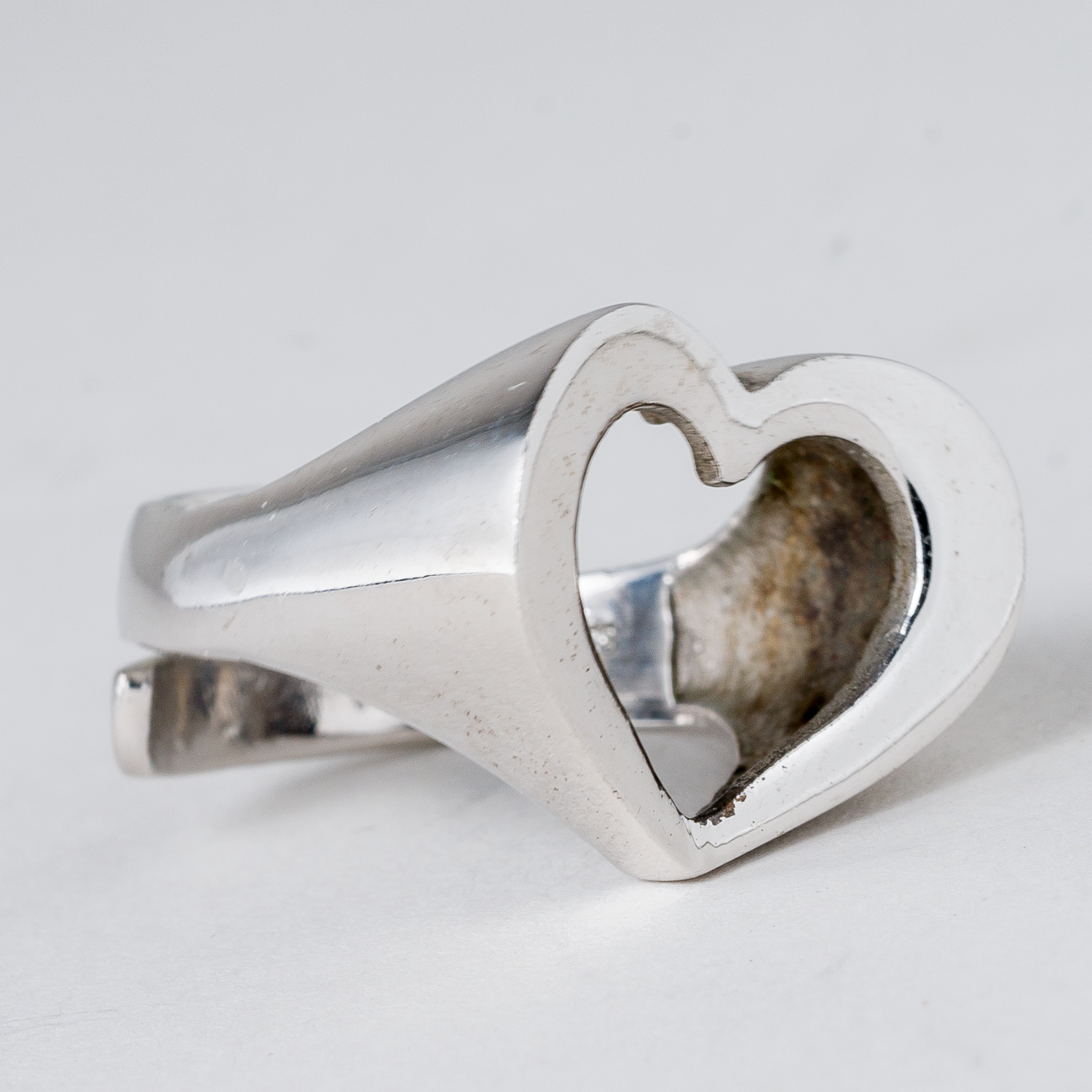 Ring Herz 835er Silber 7,47 g Größe flexibel1