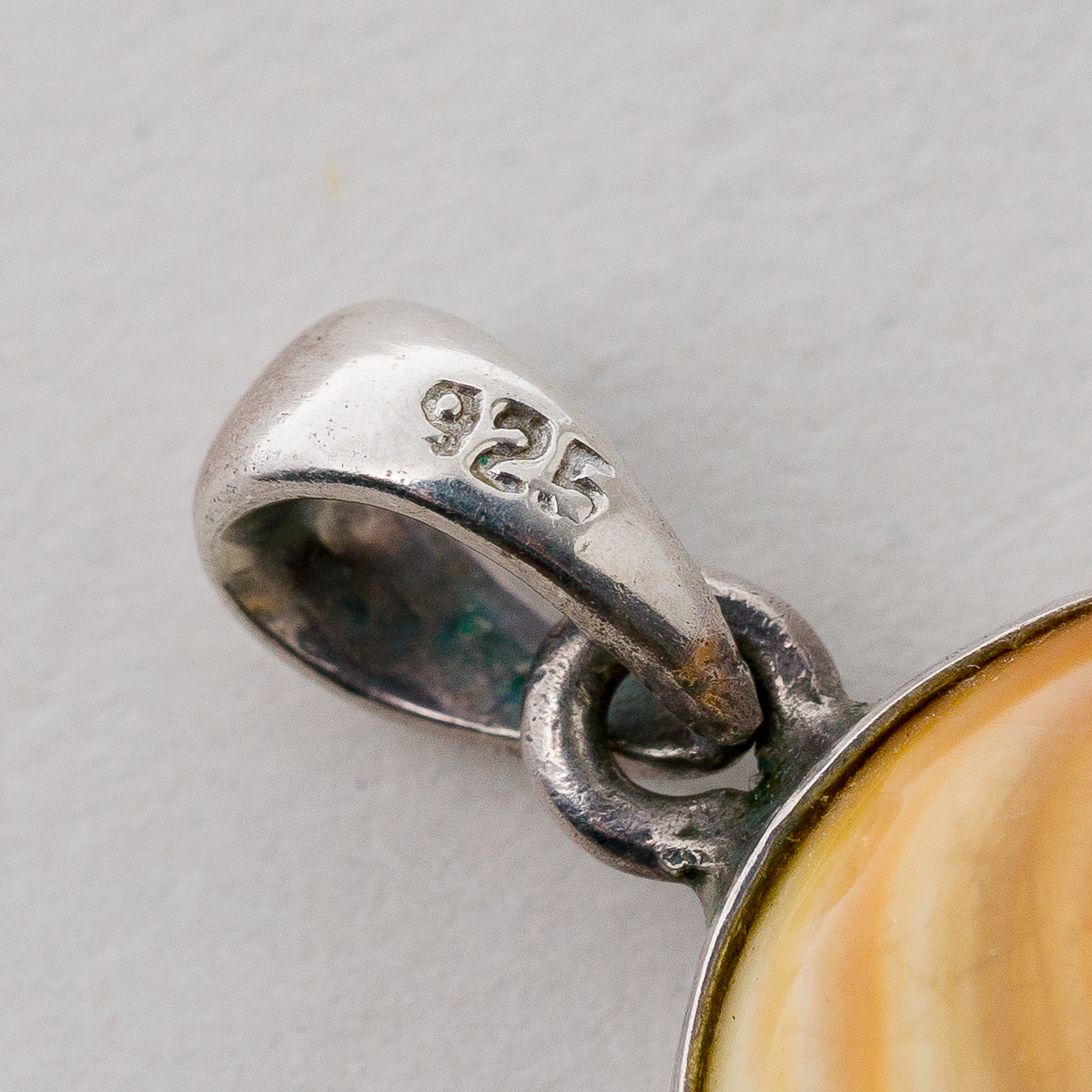 Anhänger Fossil 925er Silber 8,67 g 3,5 cm2