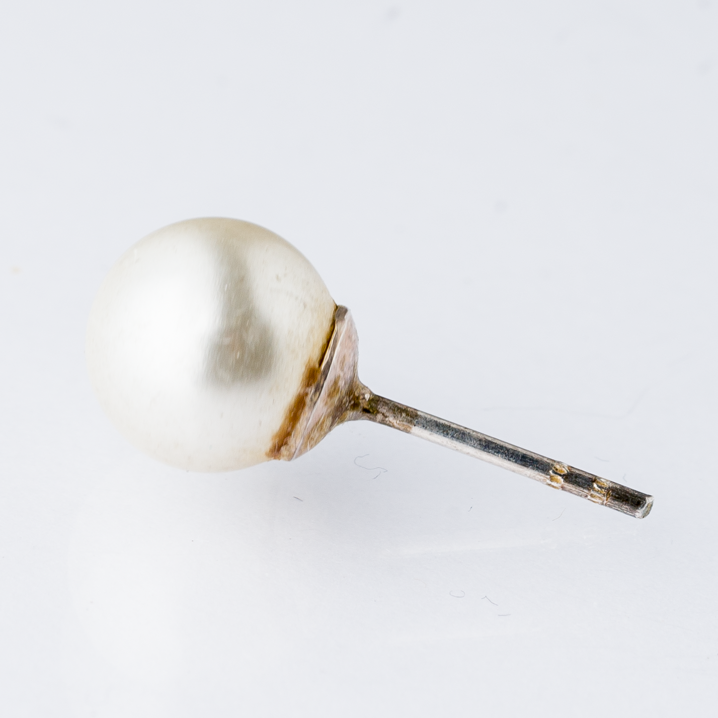 Einzelner Ohrring Ohrstecker Perle Silber 0,39 g3