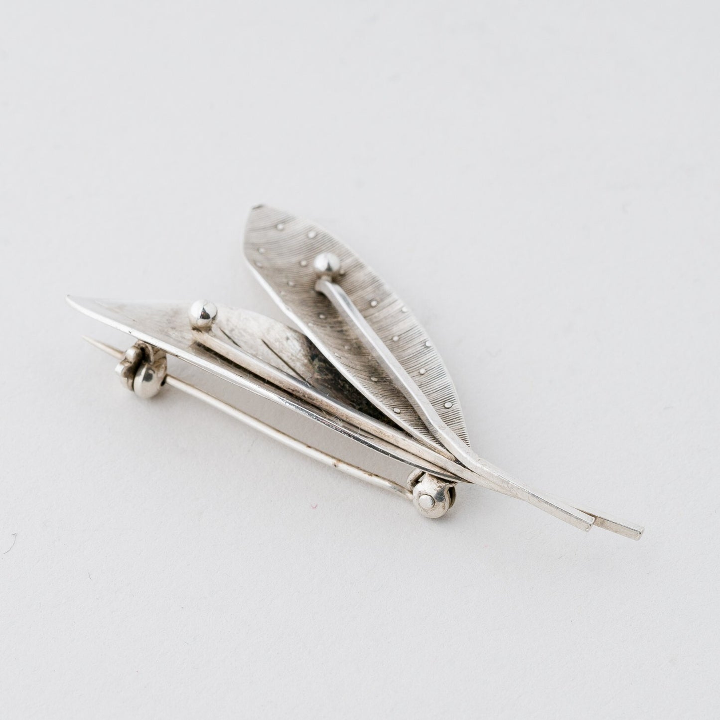 Silber Brosche 835 Blatt 5,45 g3