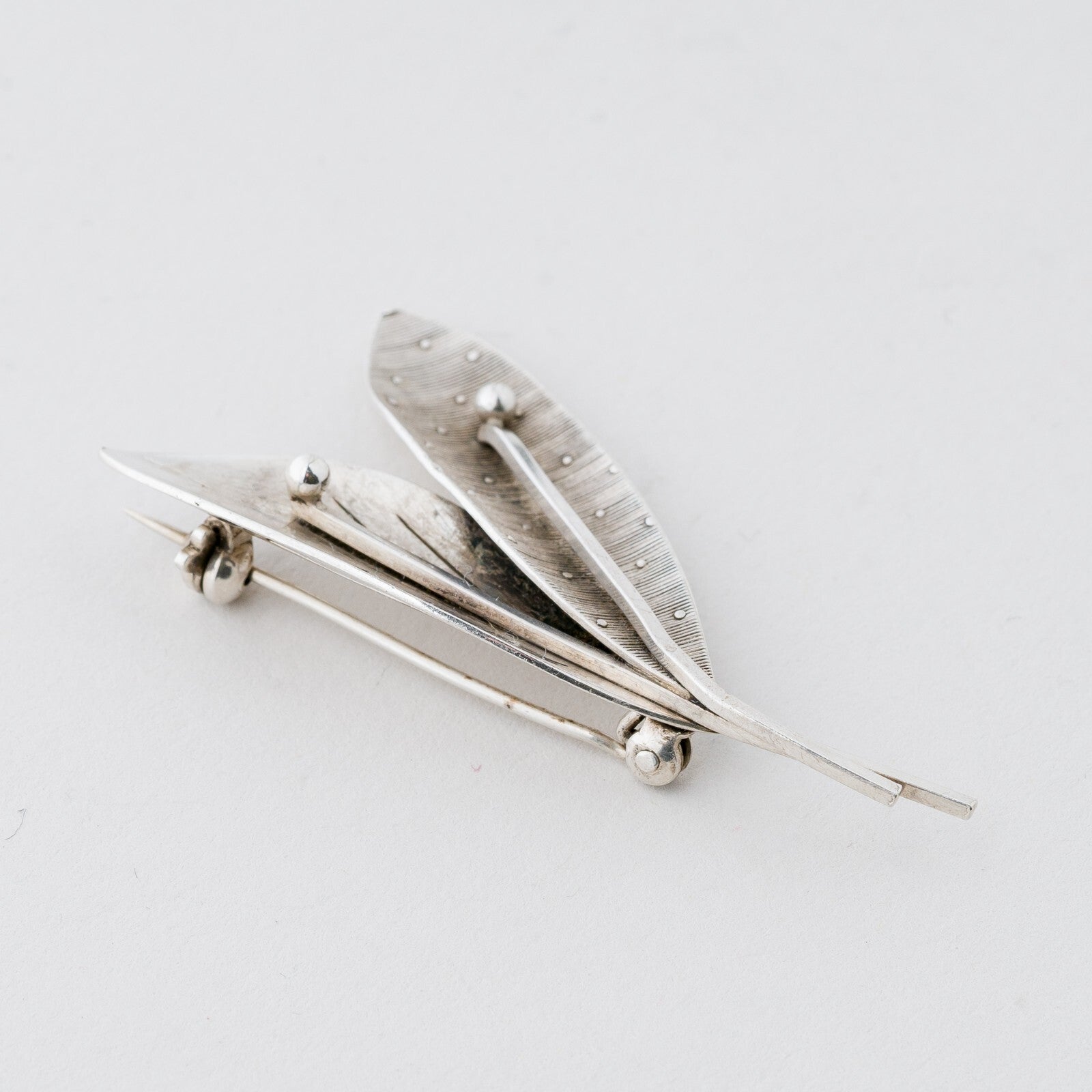 Silber Brosche 835 Blatt 5,45 g3