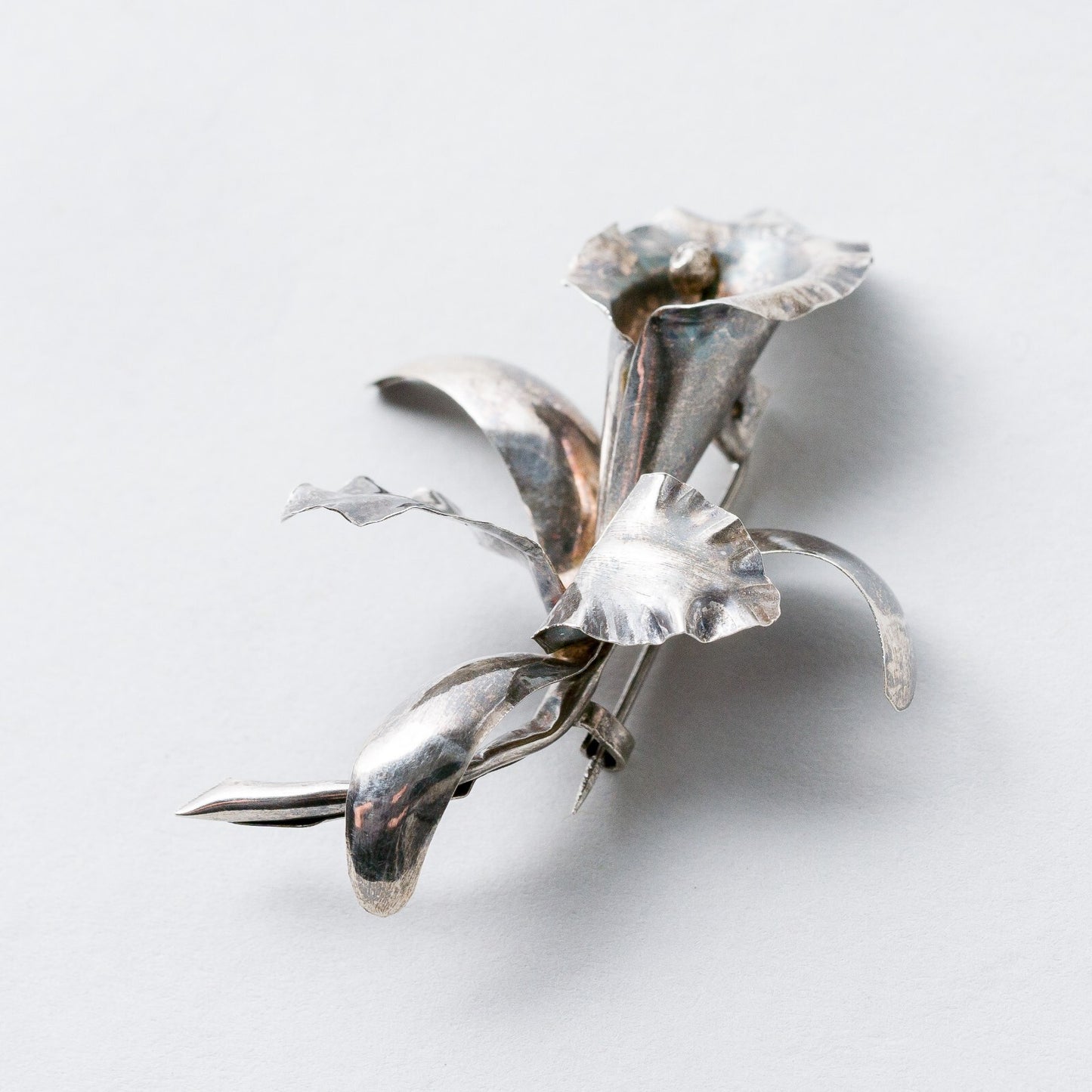 Silber Brosche Spange 925 Blume 4,7 cm 2,61 g1