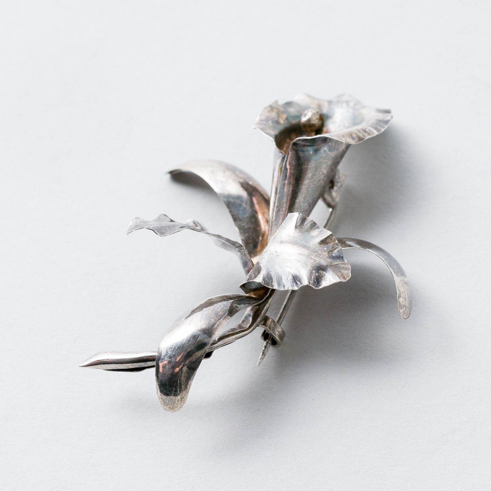 Silber Brosche Spange 925 Blume 4,7 cm 2,61 g1