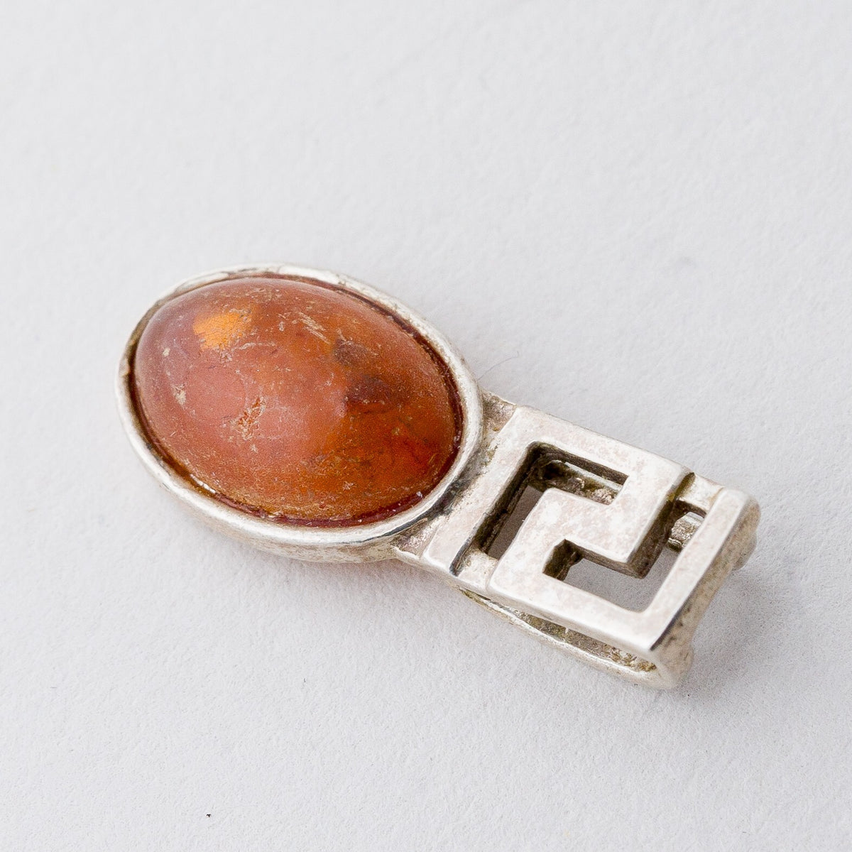 Anhänger Silber 925 Bernsteinimitat 2,3 cm 1,7 g1