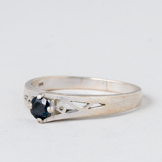 Ring Blauer Stein Silber 1,65 g Größe 53 (16,8 mm Ø)0