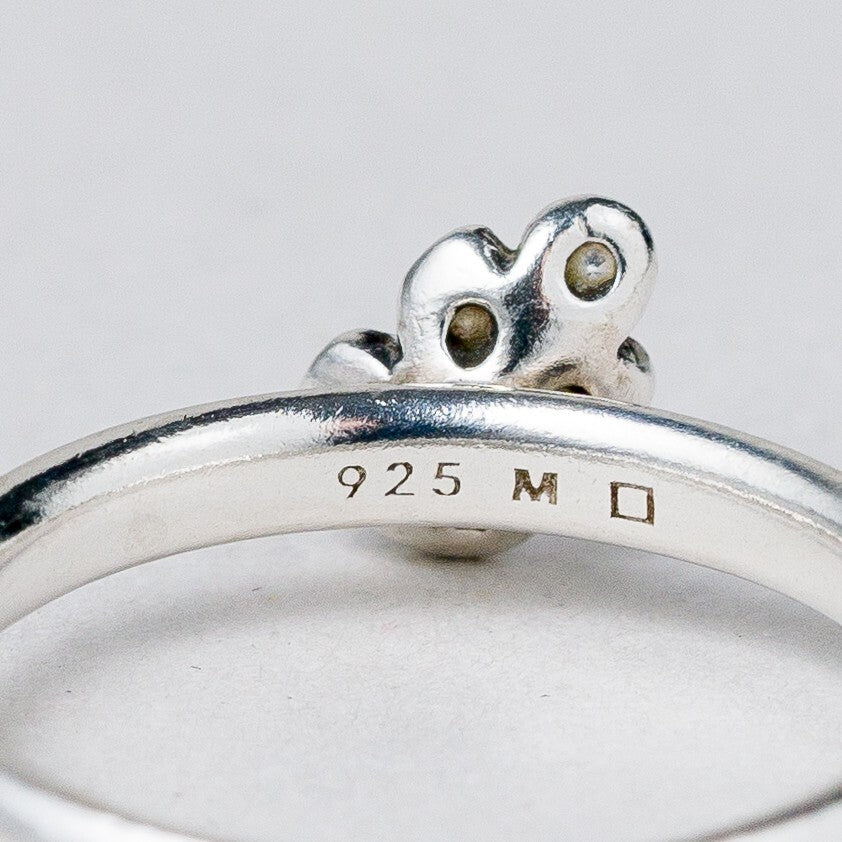 Spinning Silber Ring 925 Weiße Steine Größe 55 (17,5 mm Ø) 2,95 g7