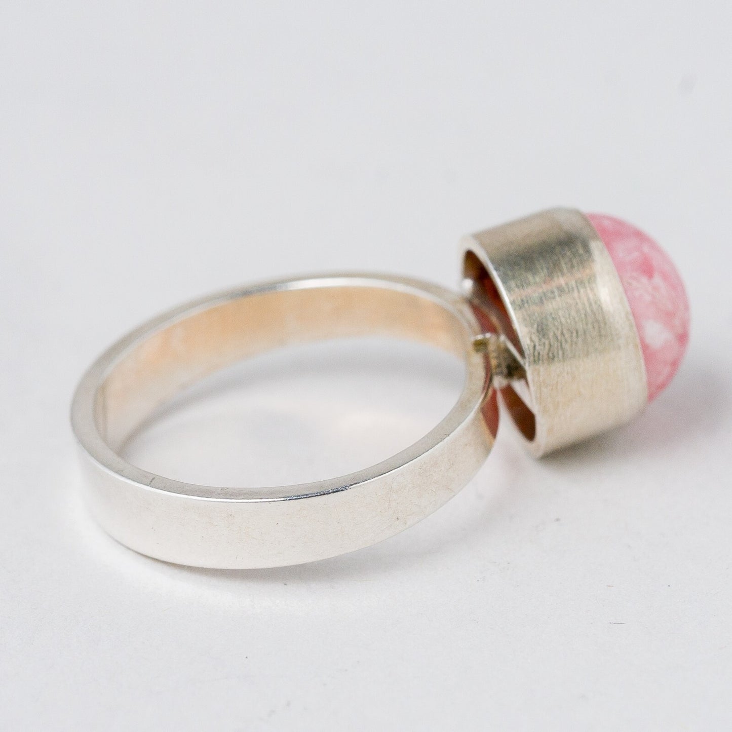Silber Ring 925 Roter Stein Größe flexibel ca. 56 4,98 g4
