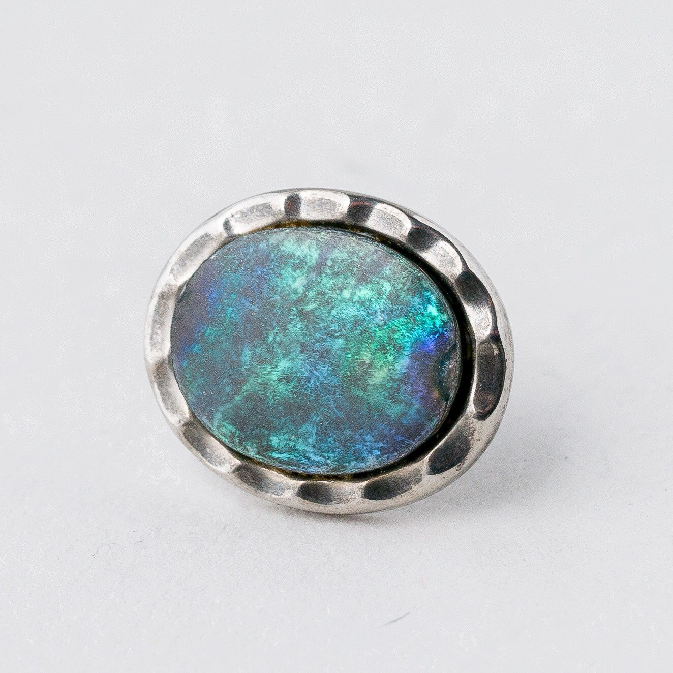 Einzelner Ohrring Ohrstecker Silber Opal 1,14 g5
