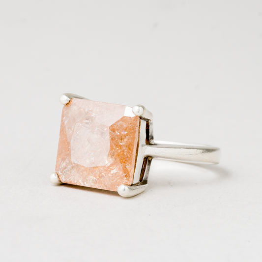 Ring Gelber Stein Silber 6,35 g Größe 56 (17,8 mm Ø)0