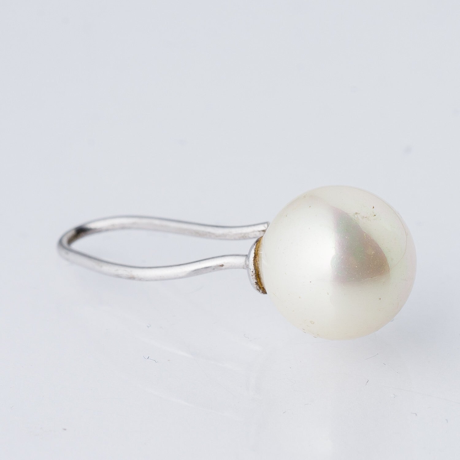Einzelner Ohrring Hängeohrring Perle Silber 1,08 g0