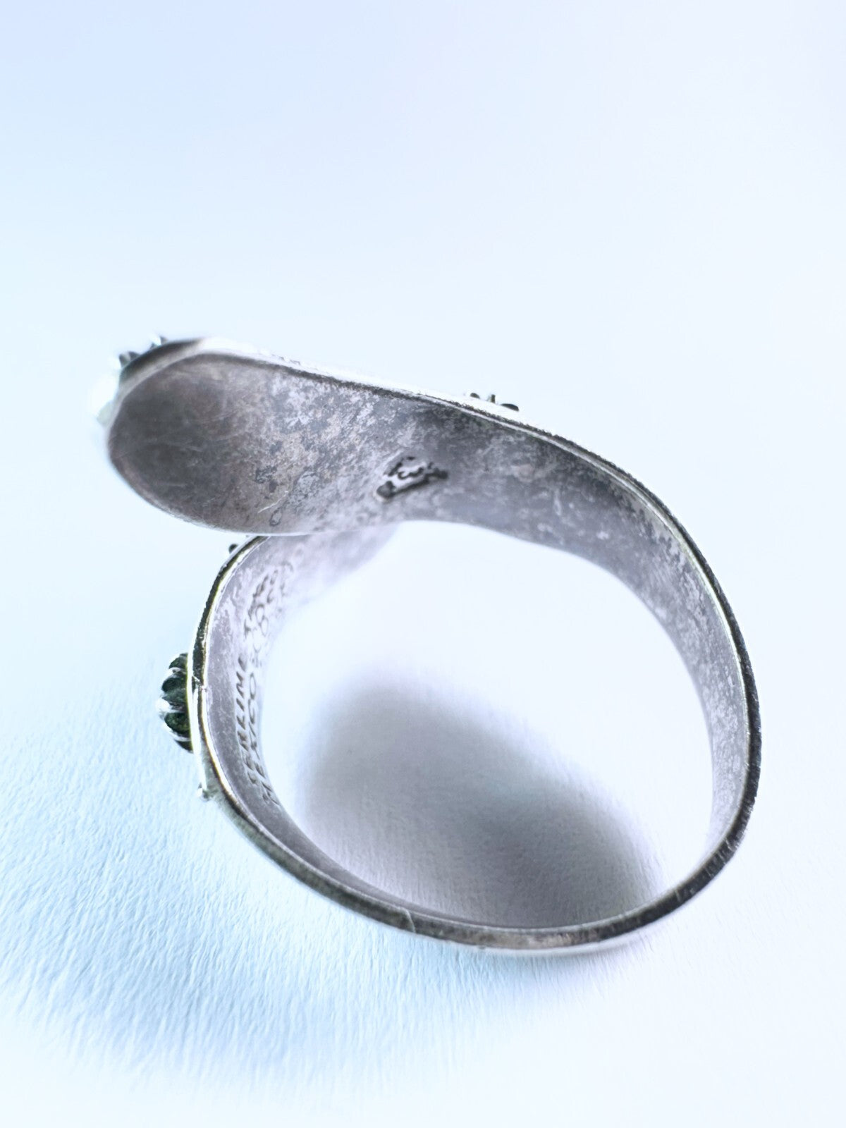 Silberring 925er Sterling Silber mit Blüten Größe 55 (17,5 mm Ø) 5,55 g3
