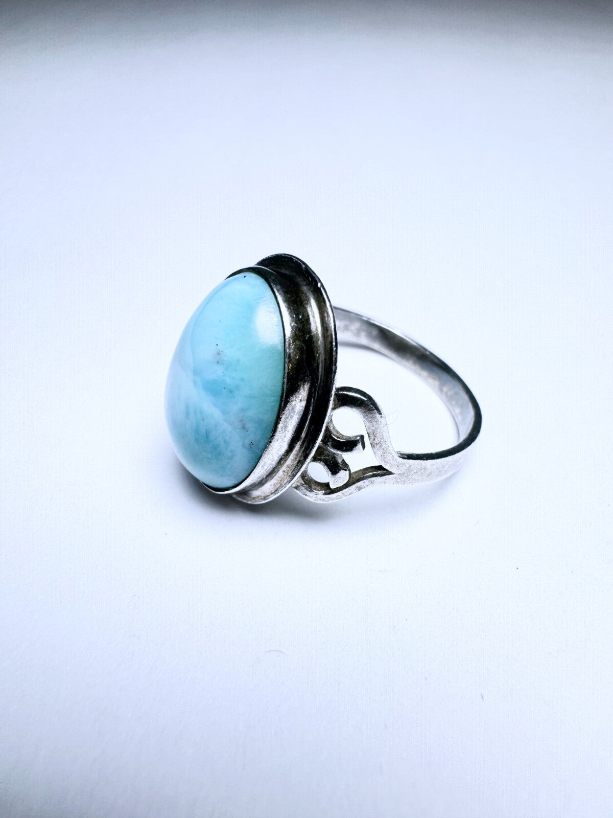 Ring 925er Silber Größe 58 türkiser Cabochon 4,4g1