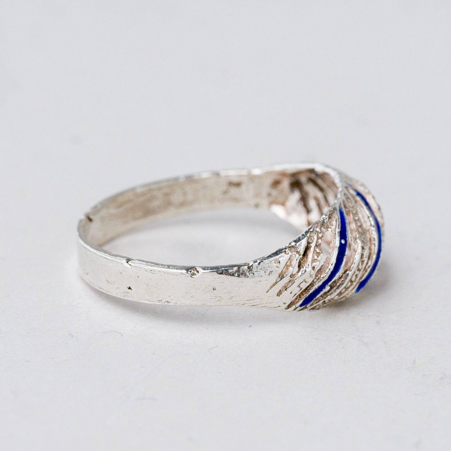 Ring Silber Blau Größe 55 (17,5 mm Ø) 1,33 g5