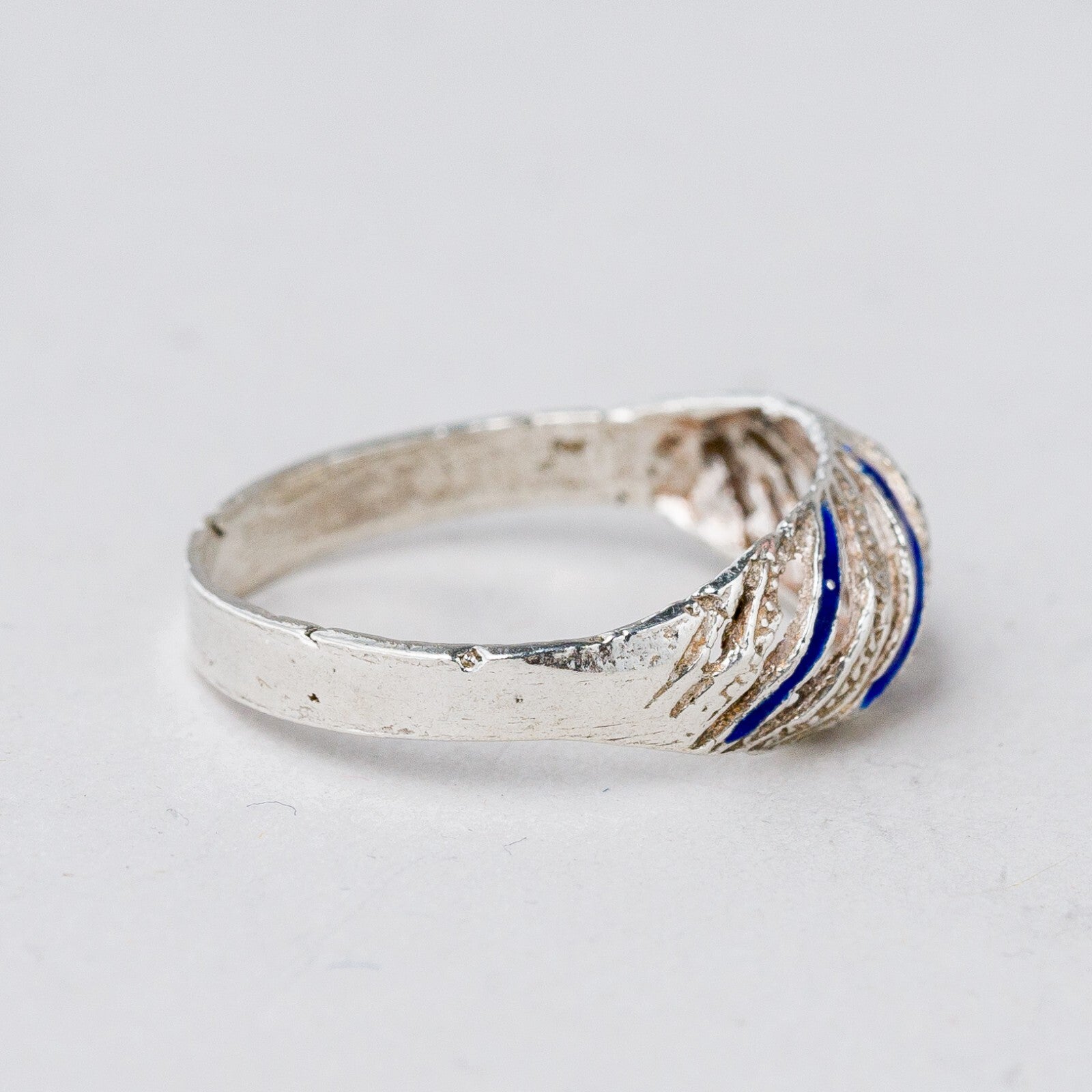 Ring Silber Blau Größe 55 (17,5 mm Ø) 1,33 g5
