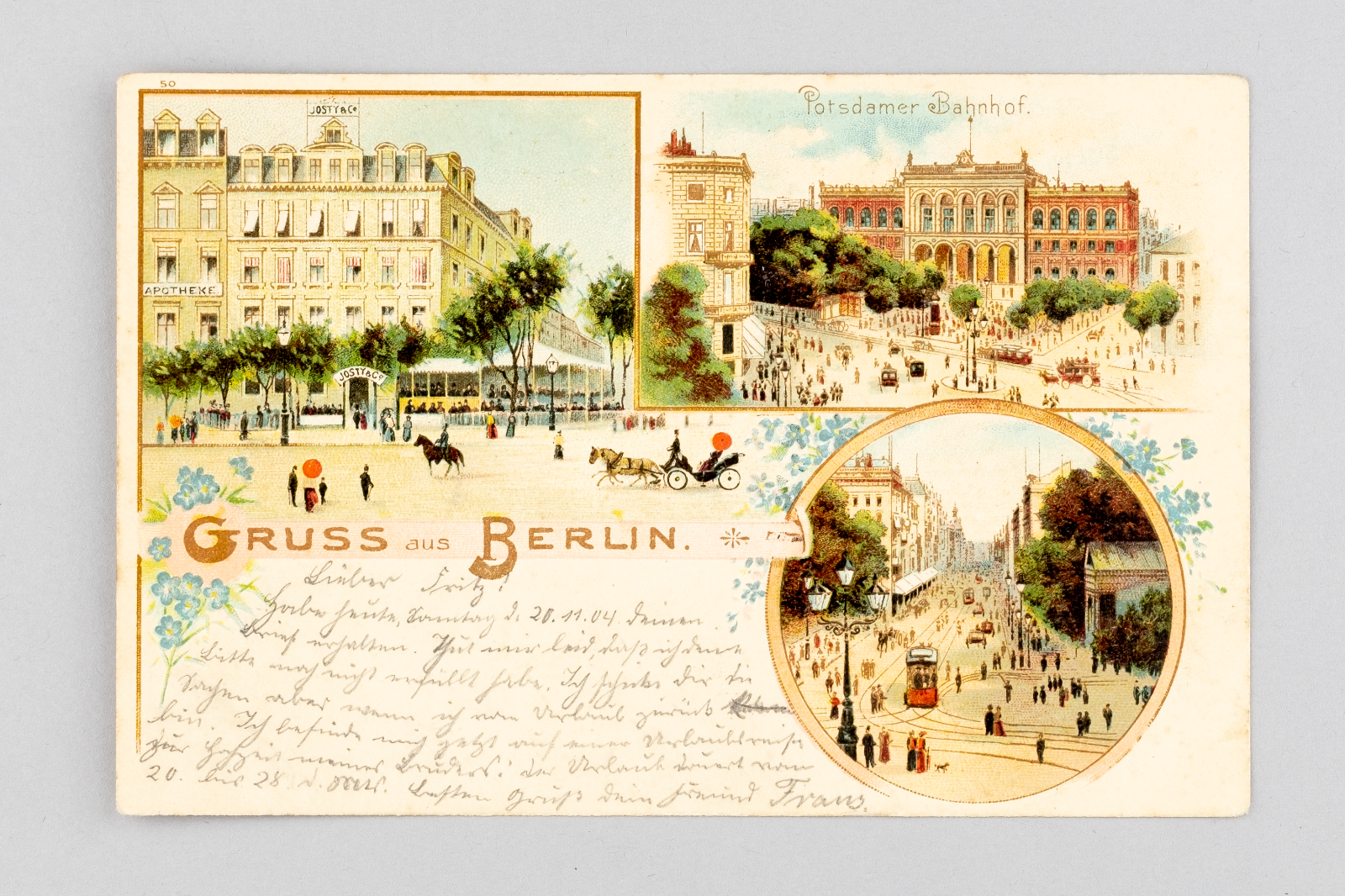 Ansichtskarte Gruss aus Berlin Potsdamer Bahnhof 19040