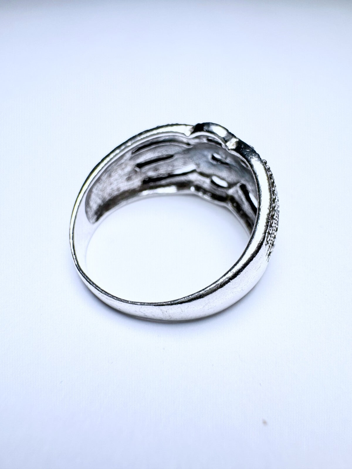 Ring 925er Silber Größe 56 schwarzer Besatz 4,77g5