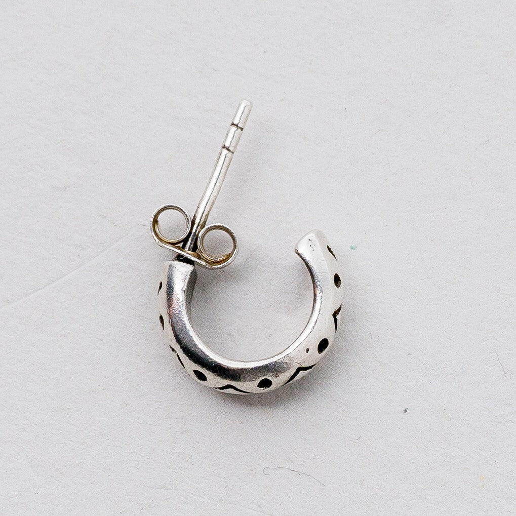 Einzelner Ohrring Halbe Creole 925 Silber 1,25 g5