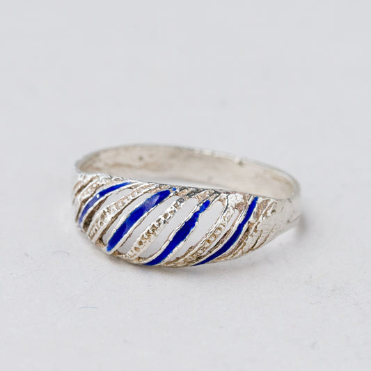 Ring Silber Blau Größe 55 (17,5 mm Ø) 1,33 g0