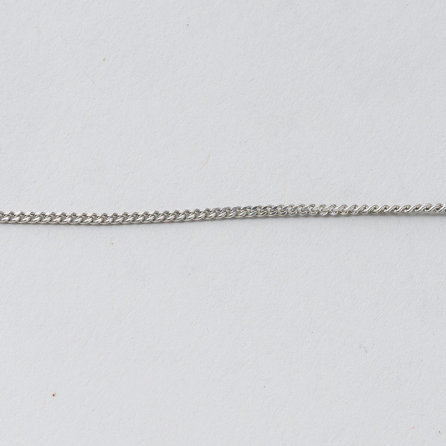 Silber Panzerkette 45 cm 835 Schwarzer Stein 5,78 g5