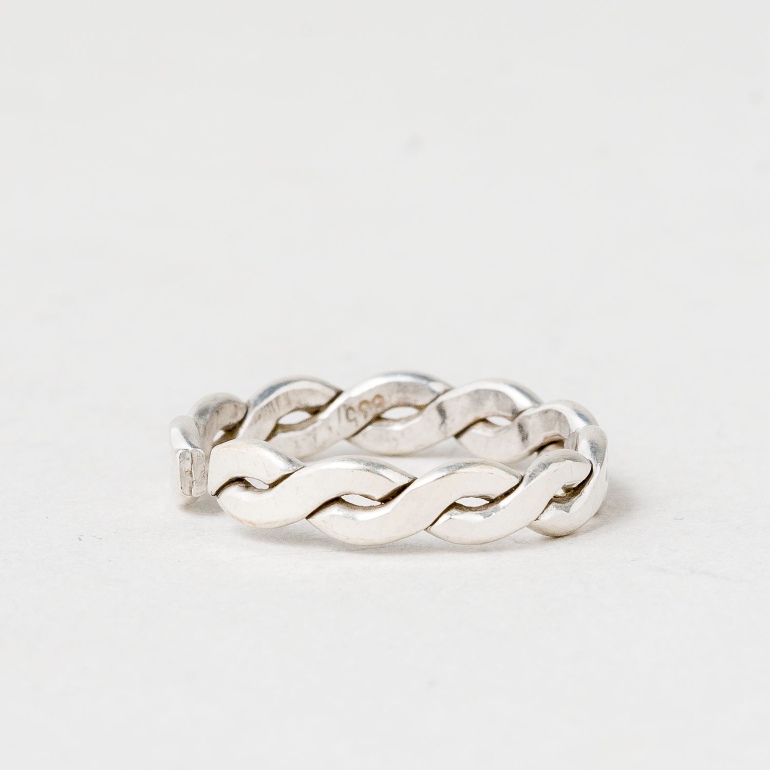 Ring geflochten 835er Silber 1,94 g Größe flexibel2