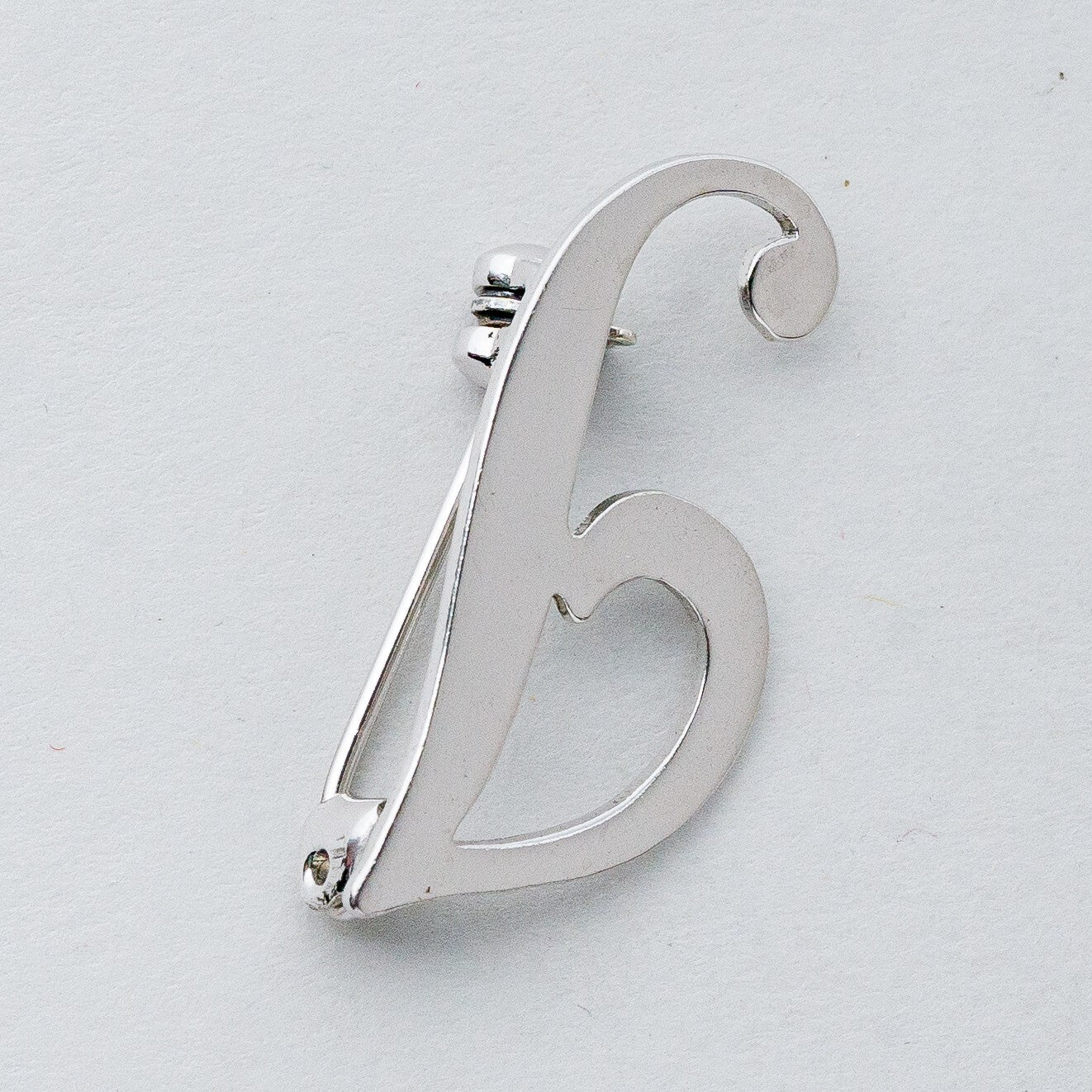 Silber Brosche Spange 835 "J" 2,14 g2