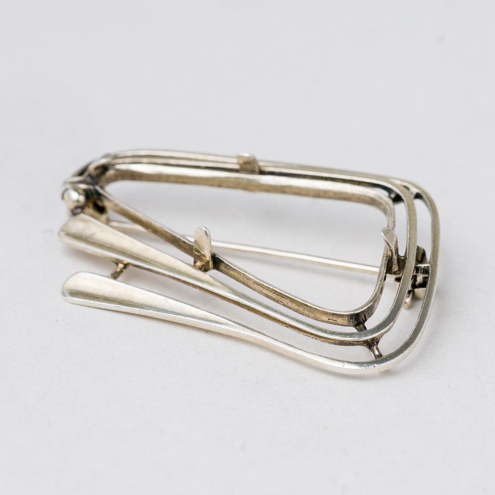 Brosche 835 Silber Ohne Stein 4 cm 4,51 g0