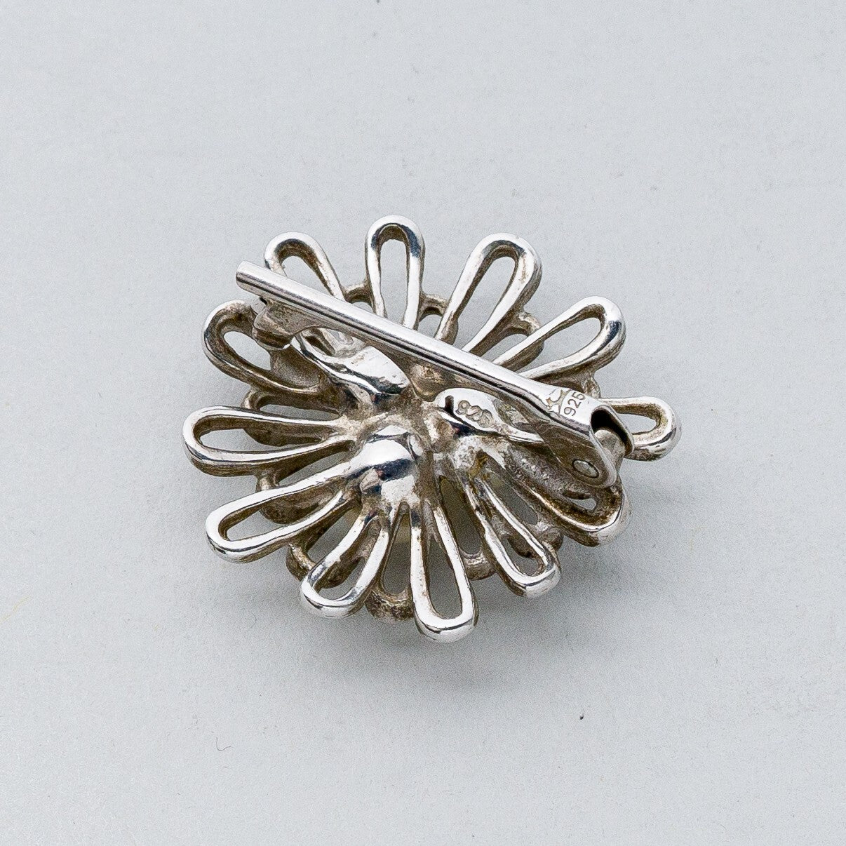 Silber Clip Tuchclip 925 Perlen 4,12 g3