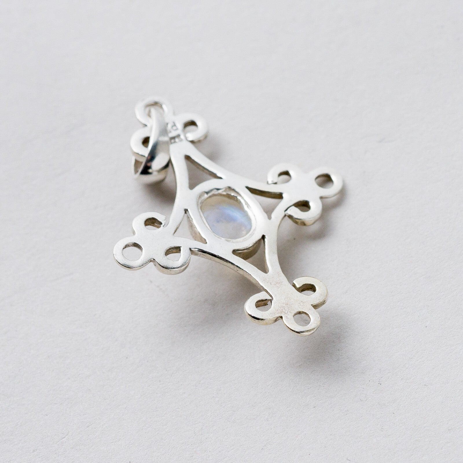 Silber Anhänger Kettenanhänger 925 Mondstein 3,5 cm 2,26 g5