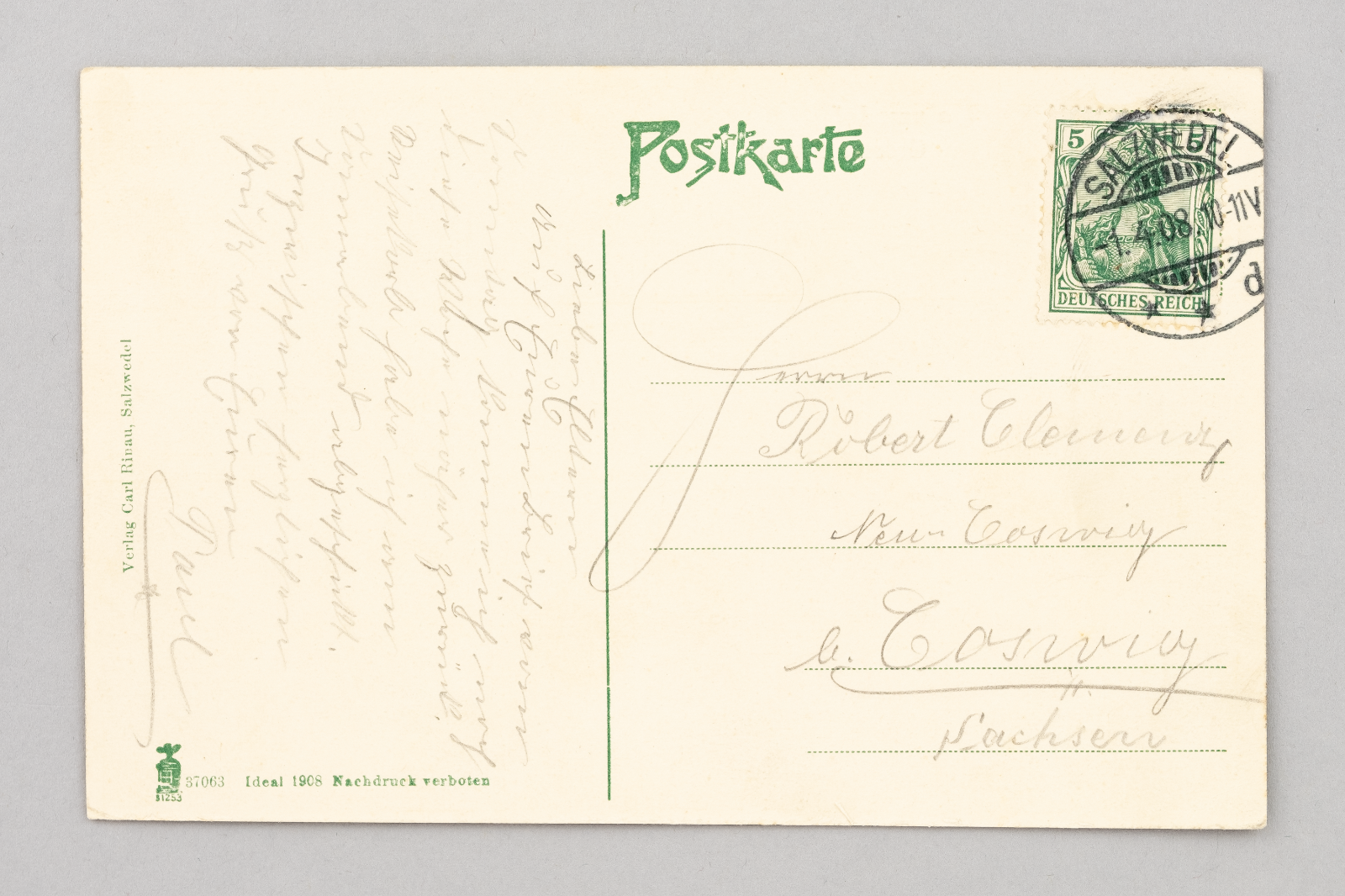 Ansichtskarte Salzwedel Großer Stegel 19081